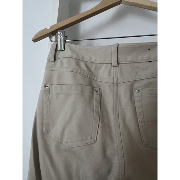 INC Womens Pants Tapered Leg 5 Pocket Knit US 6 Off White Mid Rise Flat Front EC - Picture 9 of 14